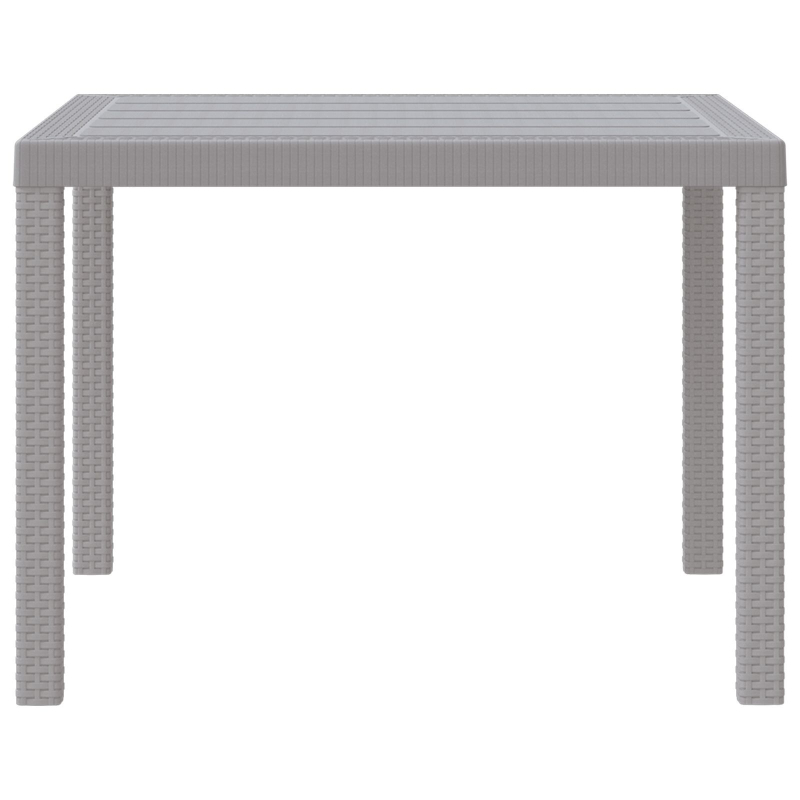 Gartentisch Hellgrau 100x100x73 cm Poly Rattan