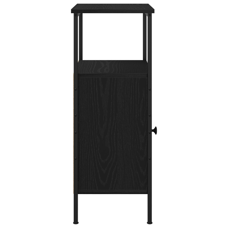 Nachttische 2 Stück Schwarz Eiche 41x31x80 cm Ingenieurohholz
