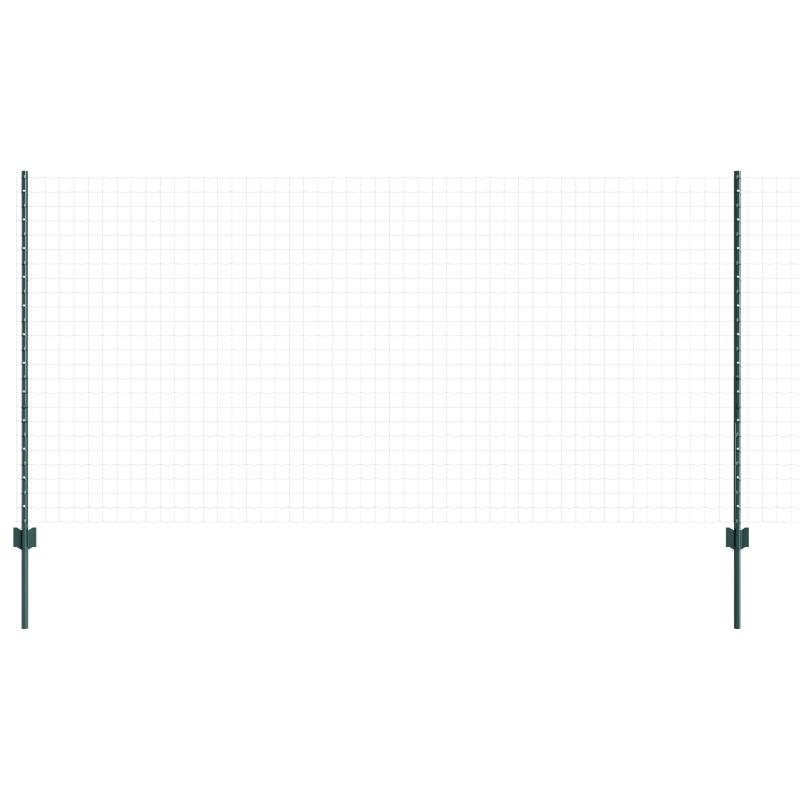 Zaunpfosten 44 Stück U-Kanal Grün 160 cm Stahl