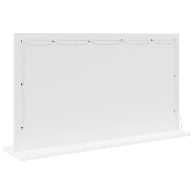 Kosmetikspiegel mit LED-Lichtern Weiß 80x45x18 cm