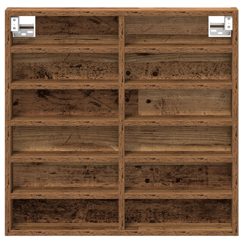 Vitrine Schrank Alte Holz 60x8,5x58 cm Ingenieure Holz