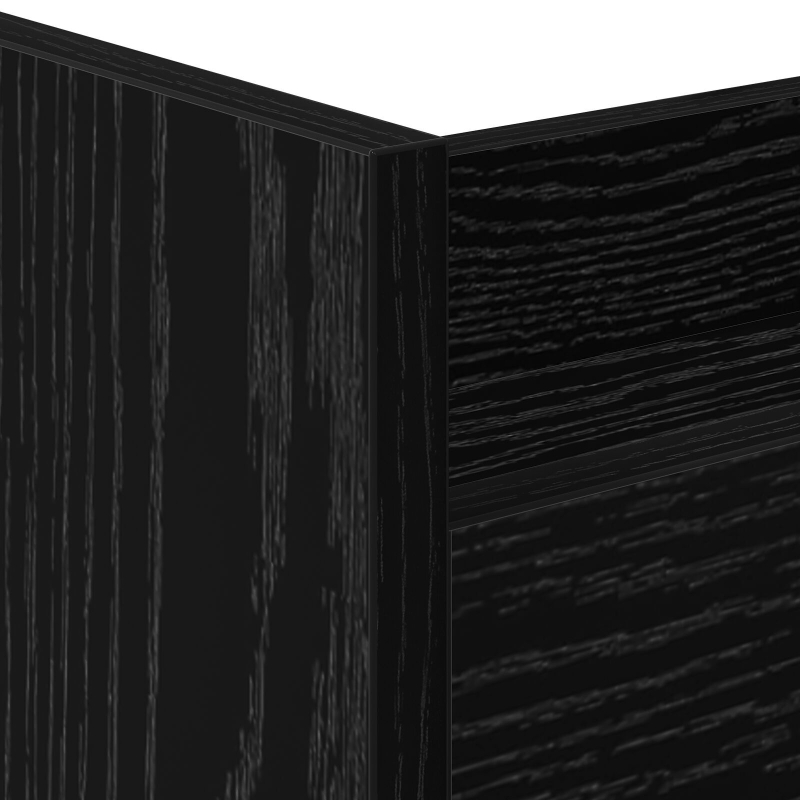 schmaler Aufbewahrungstrolley 3 Tier Schwarze Eiche Ingenieuholz