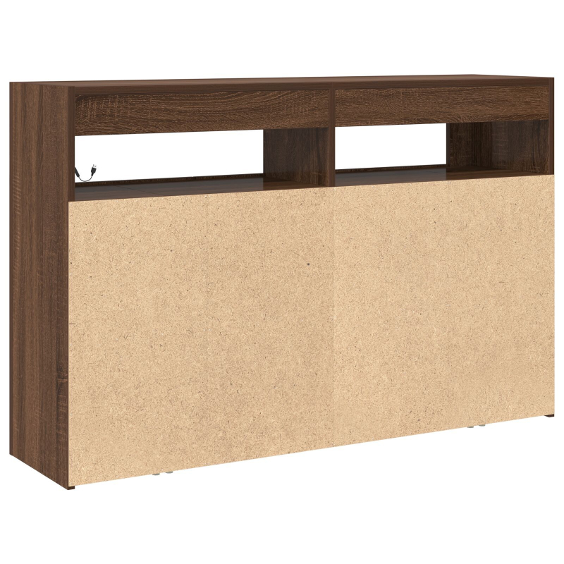 Sideboard Braune Eiche Verarbeitetes Holz 116 x 30 x 75 cm