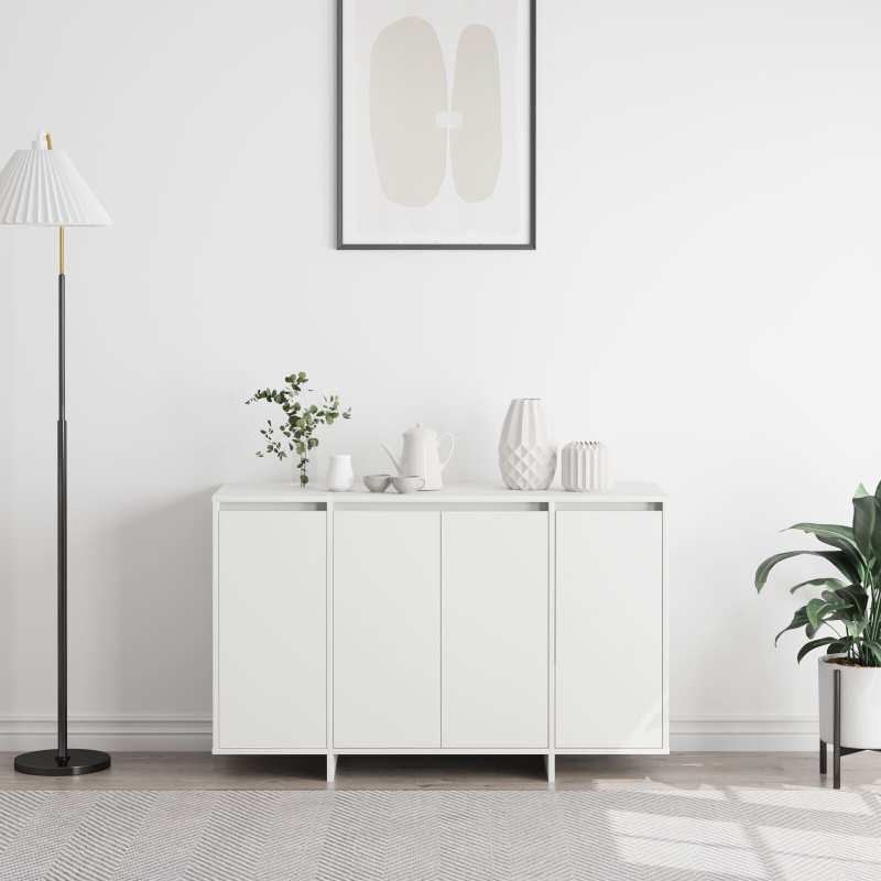Weißes Sideboard Weiß Beschichtetes Holz 120 x 41 x 75 cm