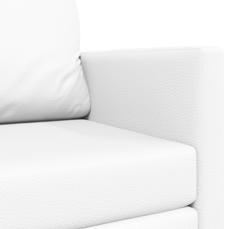 Boden-Sofa-Bett 2-in-1 Weiß 124x71x78 cm Kunstleder