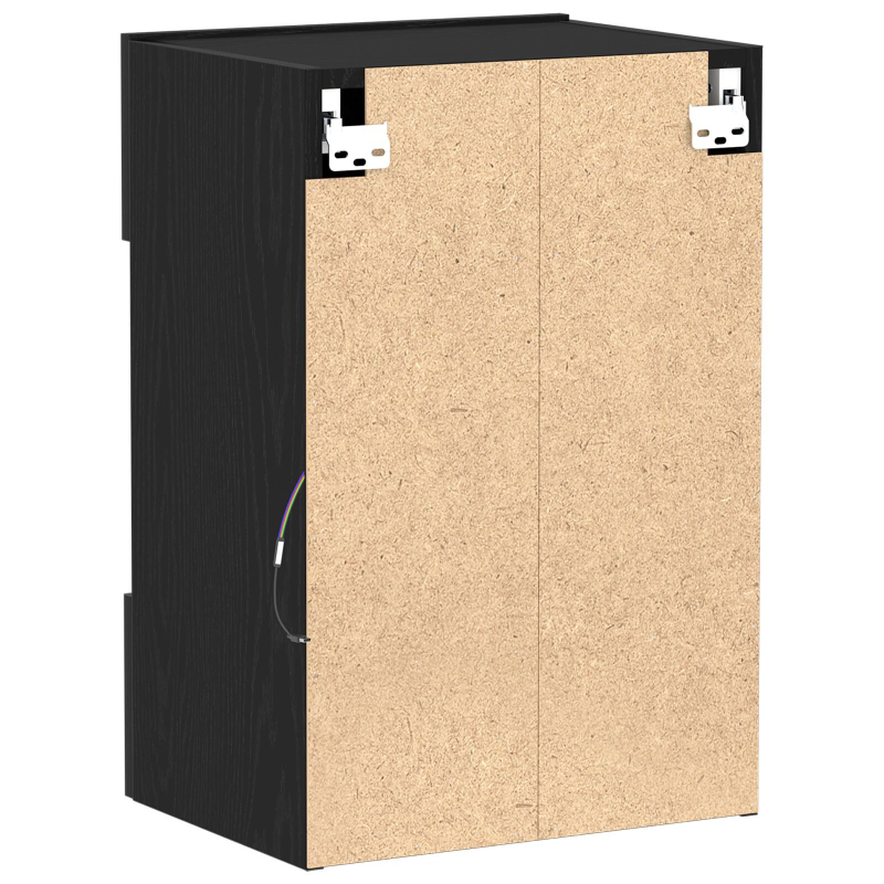 LED TV-Schrank 2 Stück Schwarz Eiche 40x30x60,5cm Werkstoff