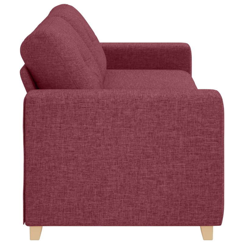 3-Sitzer Sofa in Weinrot, 180 cm, aus Stoff
