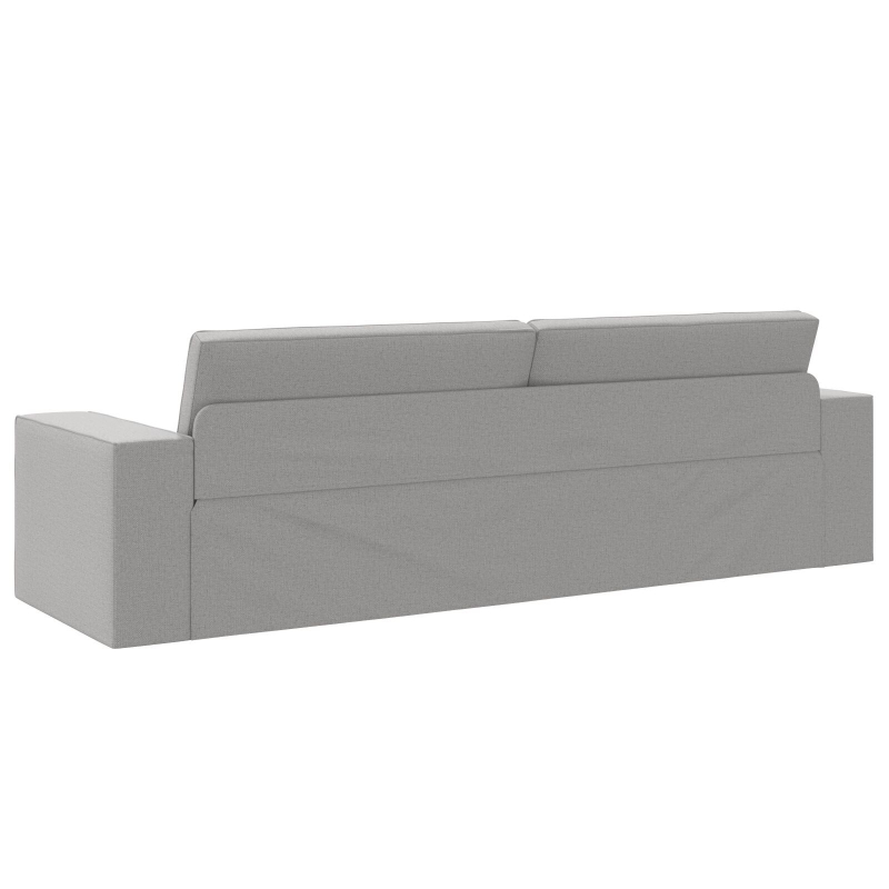 Boden-Schlafsofa 2-in-1 Wolkengrau 245x150x60.5 cm Stoff