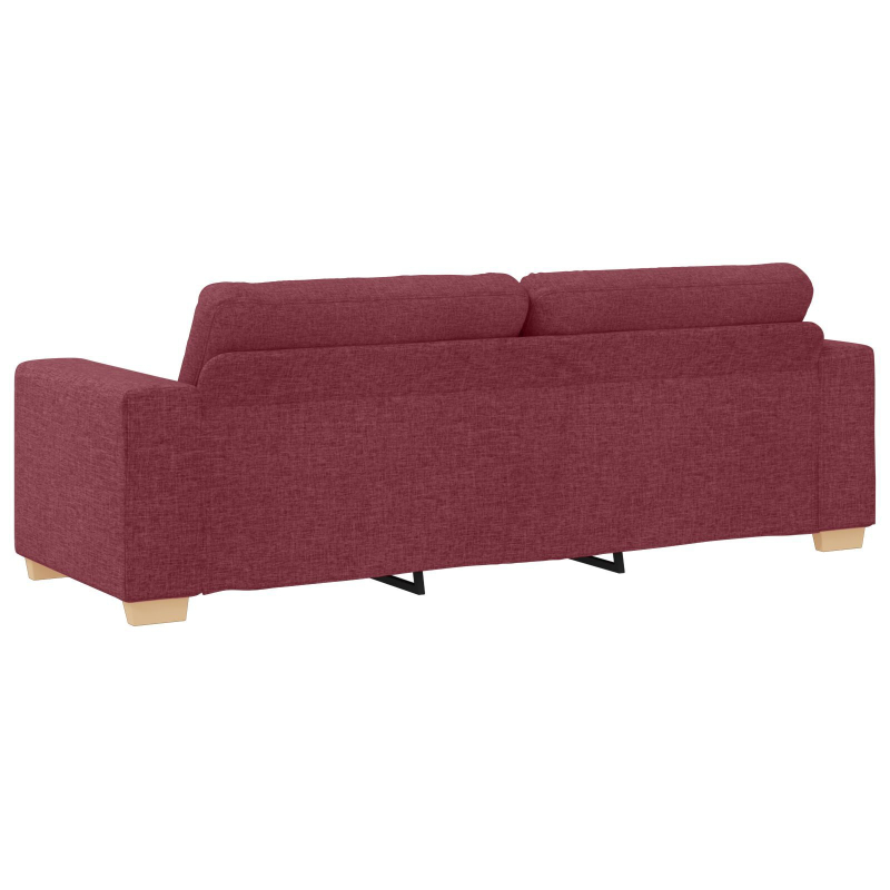 3-Sitzer Sofa in Weinrot, 180 cm, aus Stoff