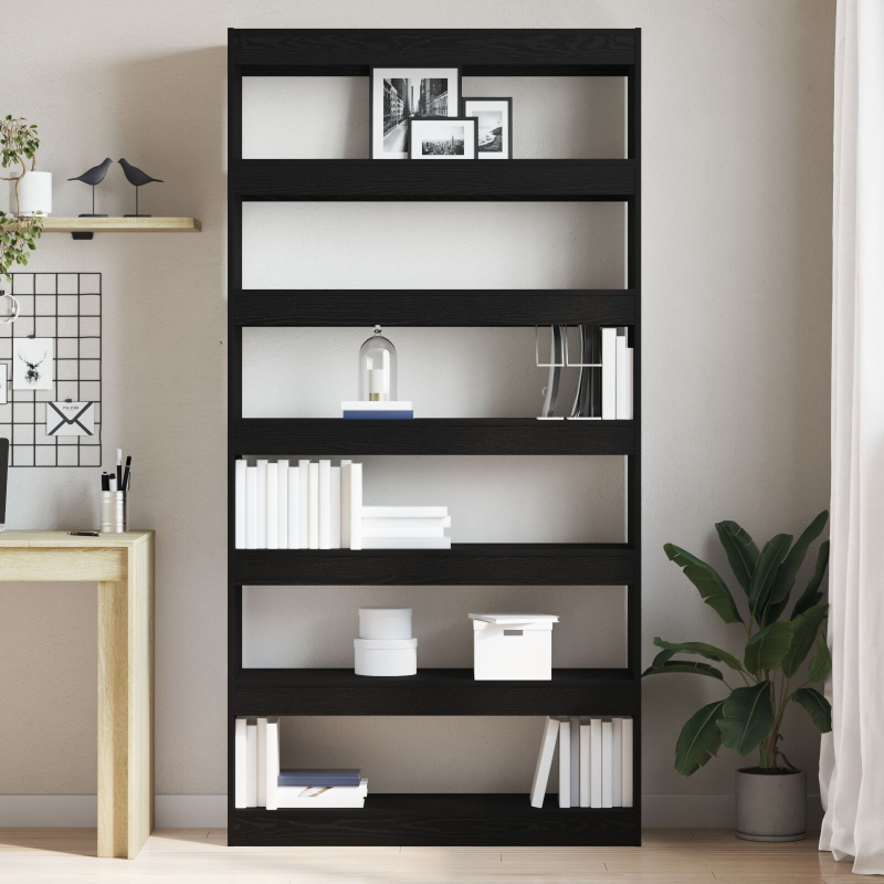 Bücherregal Schwarze Eiche Material 100 x 30 x 198 cm Regale