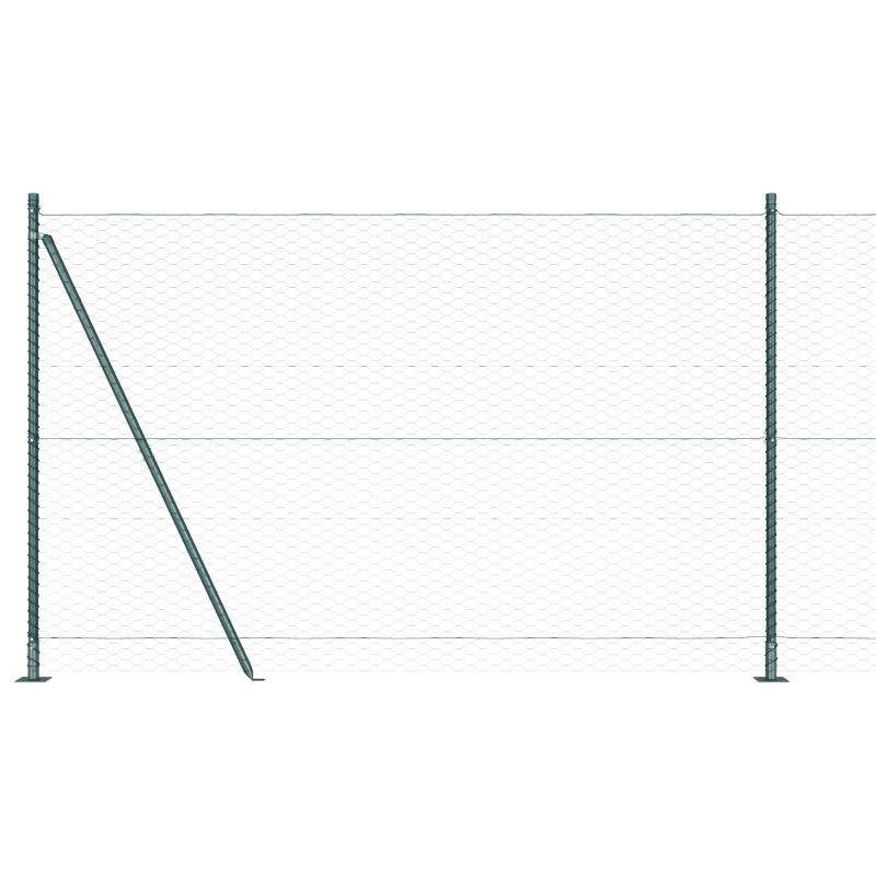 Zaunset Set aus 2 Grün Metall 25 x 1,5 m Langlebig Zaunset