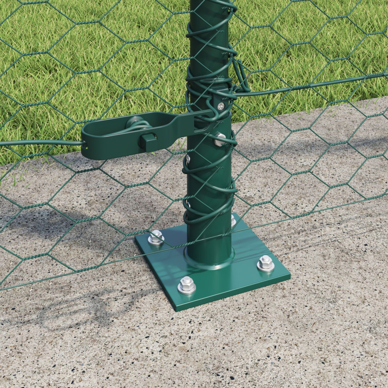 Zaunset Set aus 2 Grün Metall 25 x 1,5 m Langlebig Zaunset