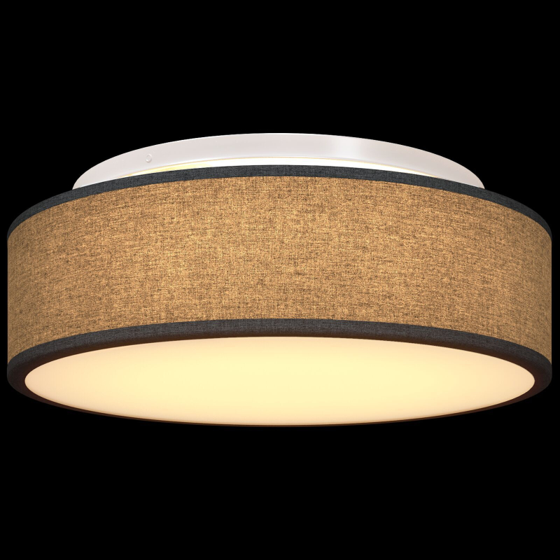 Deckenlichter Flush Mount Schwarz Ø 38 cm Stoff E27