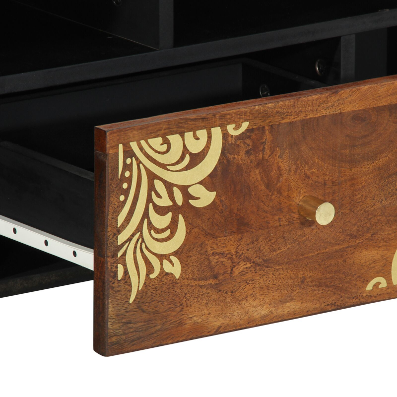 TV-Schrank 100x33x46 cm aus massivem Mangoholz