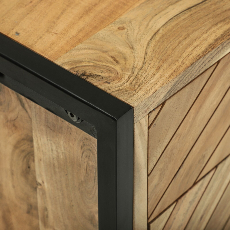 Sideboard 100x30x75 cm Massivholz Akazie