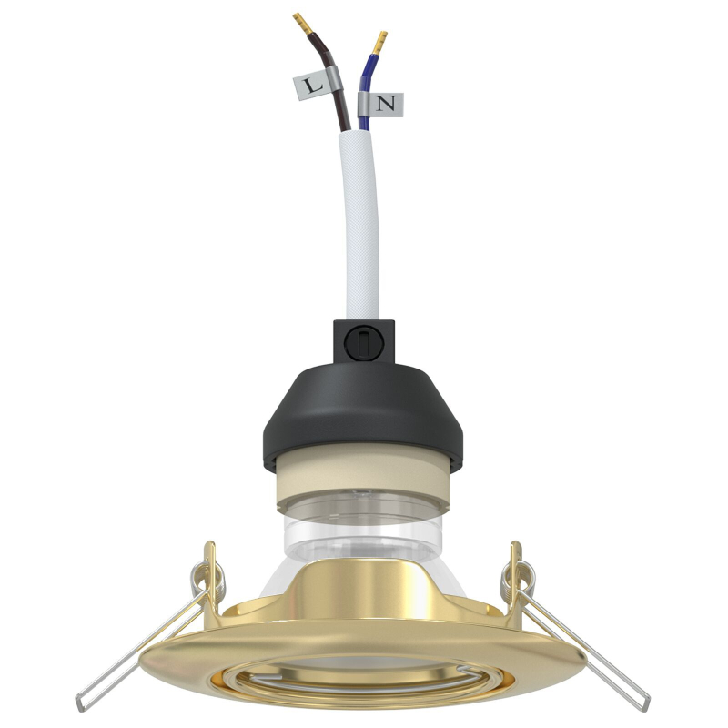 Einbau-Spotlights 12 Stück Rund GU10 Gold Ø90 mm Stahl