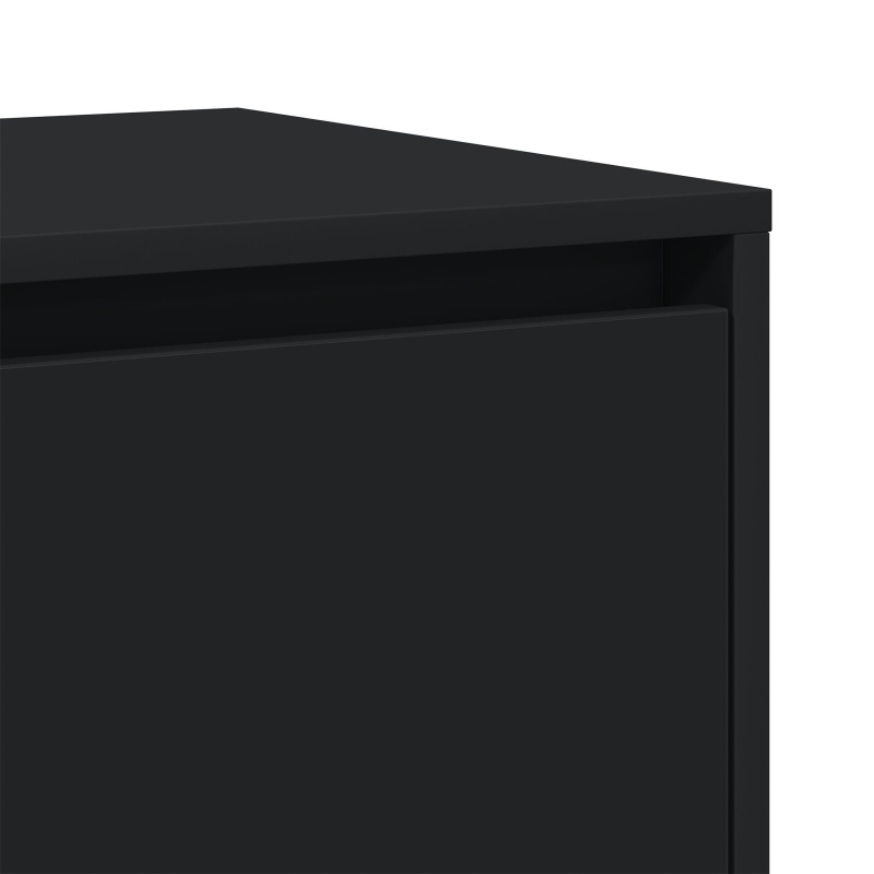 Schwarzes Sideboard Holzwerkstoff 135 x 41 x 75 cm