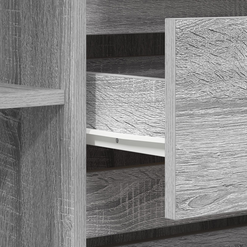 Sideboard Grau Sonoma 120x41x75 cm Holzwerkstoff
