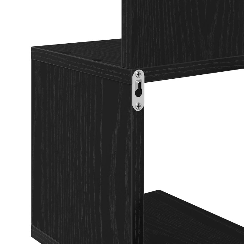 Wand-Eckregal Schwarz Eiche 20x20x127,5 cm Holzwerkstoff