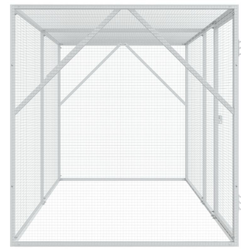 Vogelvoliere Anthrazit 102x208x108 cm Stahl