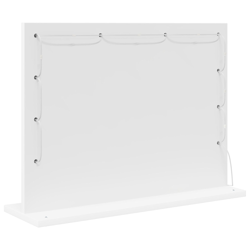 Badezimmerspiegel mit LED-Lichtern Weiß 60x45x18 cm