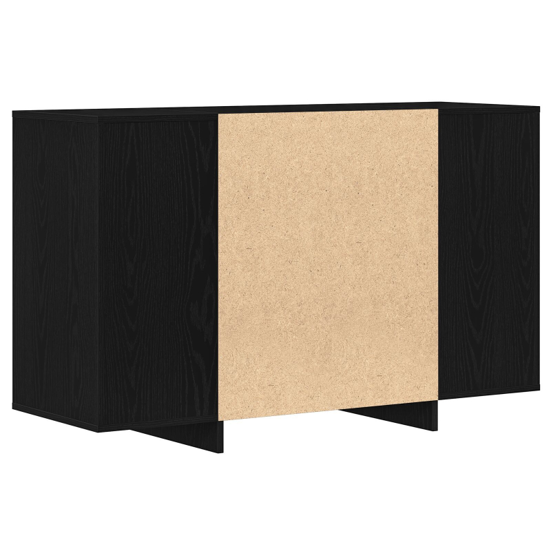Sideboard Schwarz Eiche 120x41x75 cm Ingenieholzmöbel