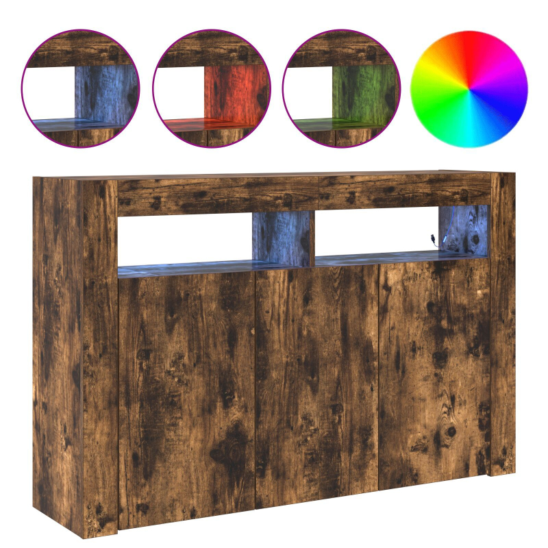 Sideboard Rauchige Eiche Engineered Wood 116 x 30 x 75 cm