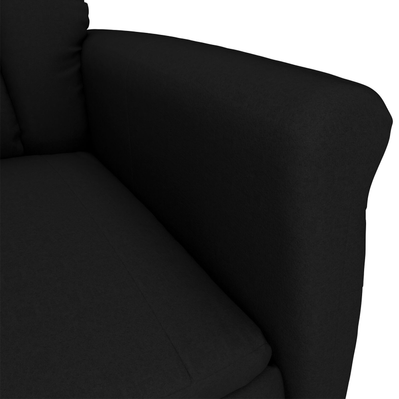 Massagesessel Schwarz Mikrofaserstoff