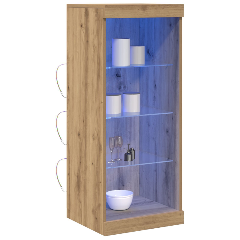 Sideboard mit LED-Lichtern aus Artisan-Eiche 41x37x100 cm