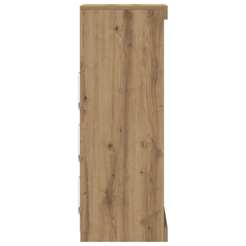Sideboard mit LED-Lichtern aus Artisan-Eiche 41x37x100 cm