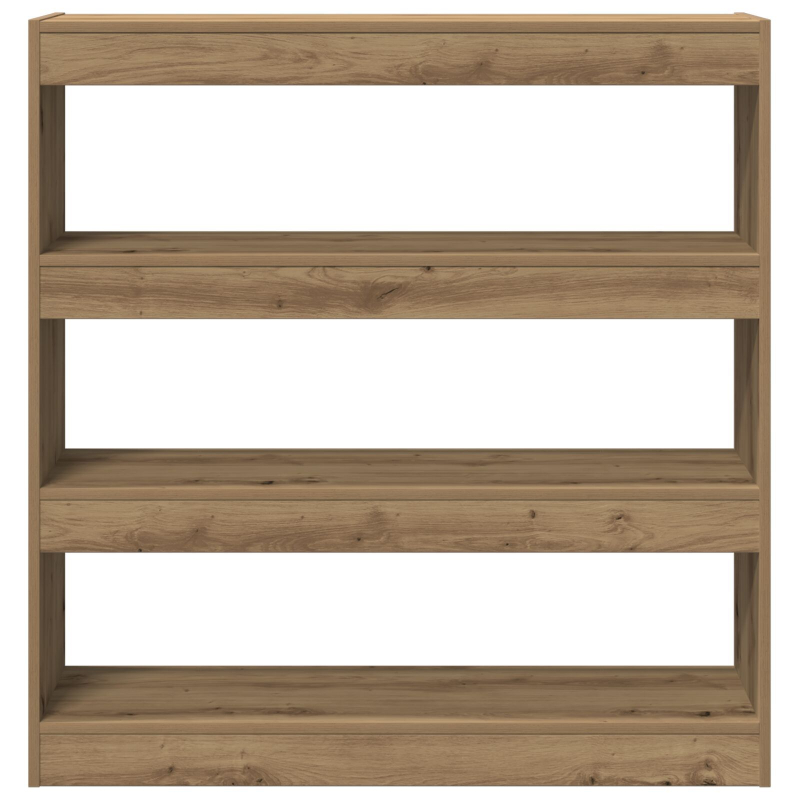 Bücherregal/Raumteiler in handwerklicher Eiche - 100x30x103cm, aus Holzwerkstoff