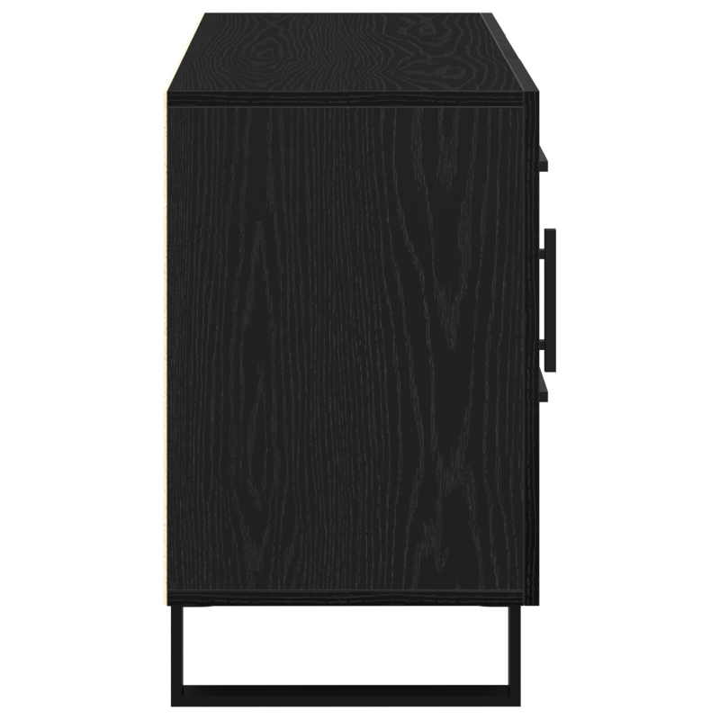 Sideboard Schwarz Eiche 100x36x60 cm Holzwerkstoff