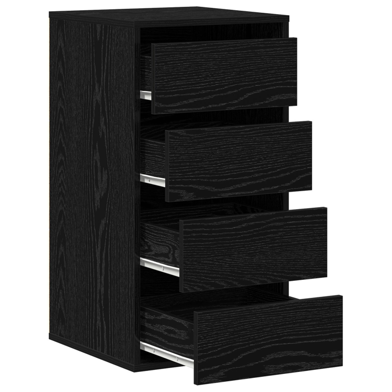 Eck-Kommode Schwarz Eiche 40x41x76 cm Holzwerkstoff