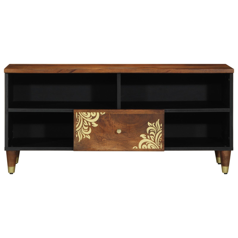 TV-Schrank 100x33x46 cm aus massivem Mangoholz