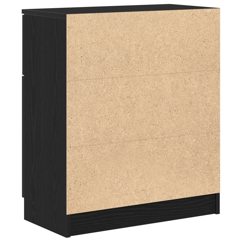 Schwarzer Eichen-Sideboard 60x30x70 cm aus Holzwerkstoff