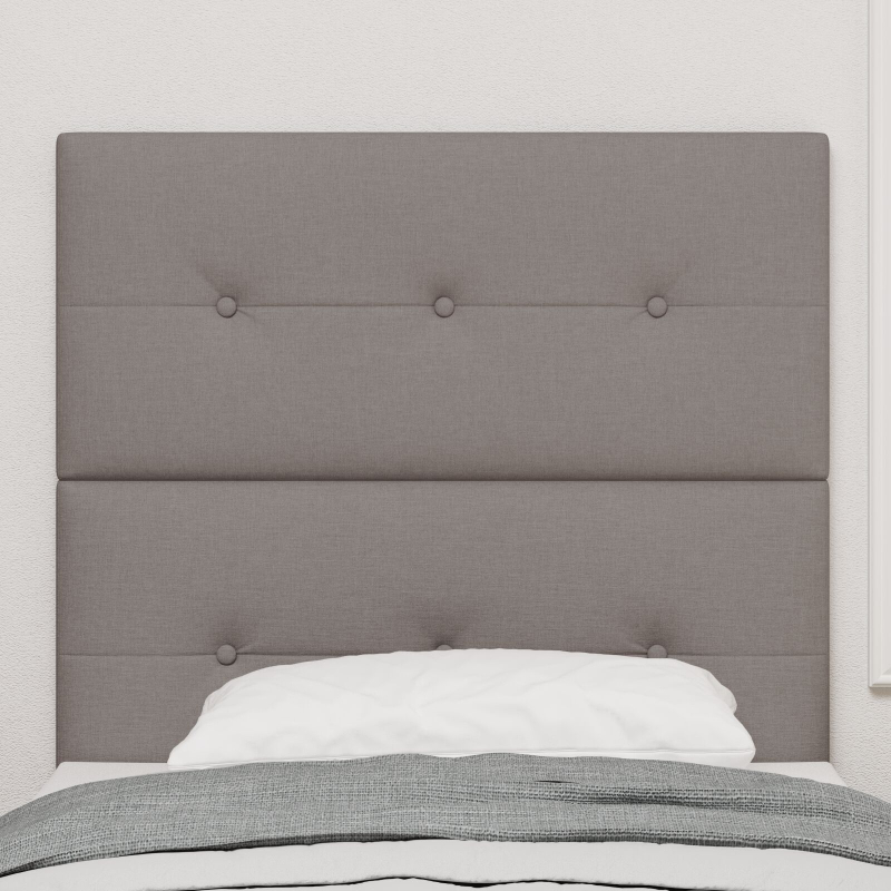 Kopfteil Mit Knopfheftung Taupe 100 cm Stoff