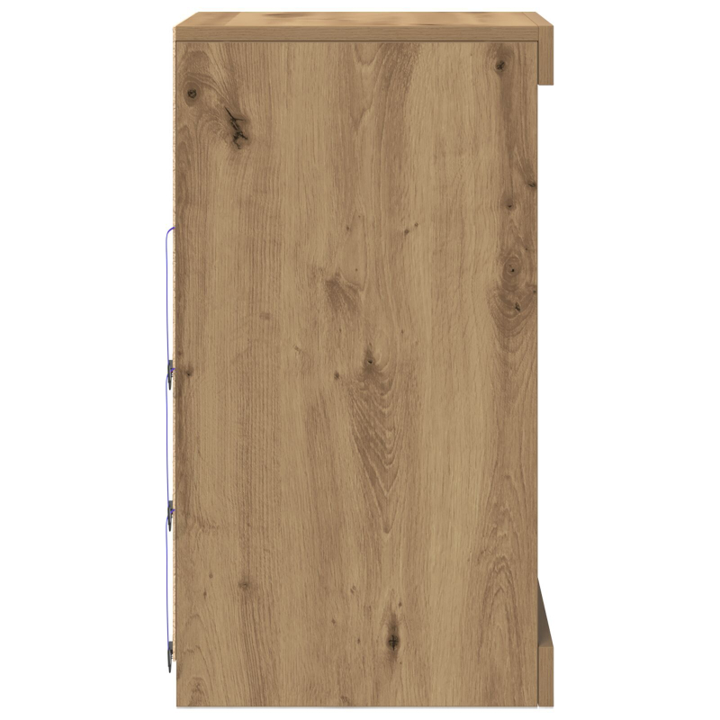 Sideboard mit LED-Lichtern Artisan Eiche 41x37x67 cm