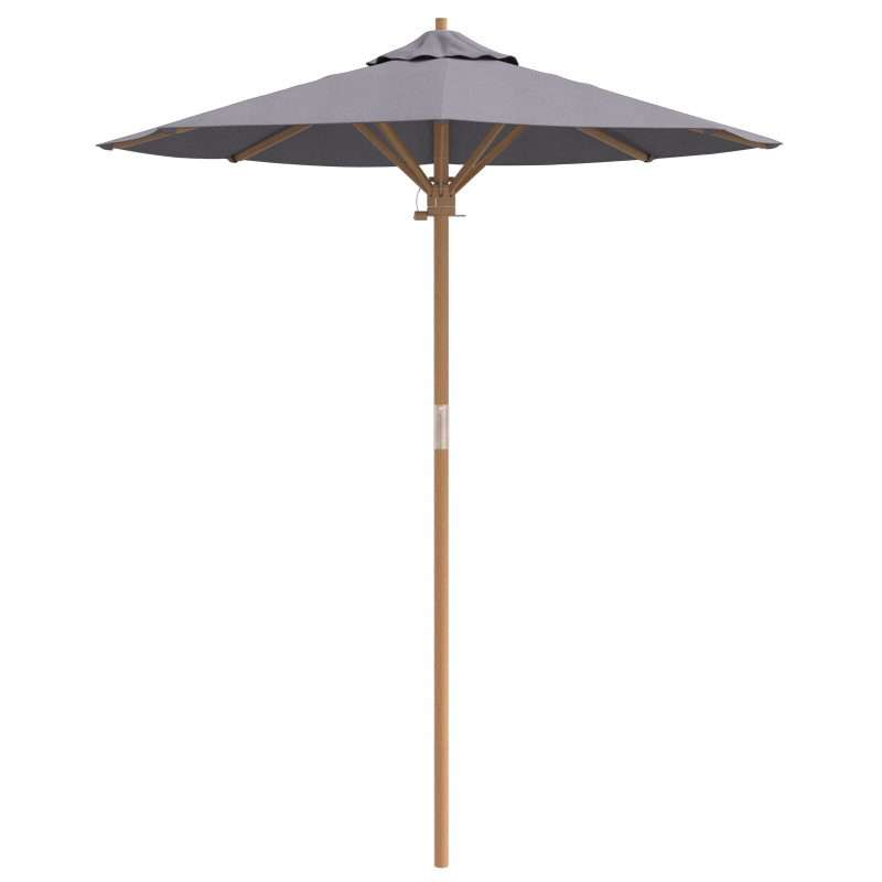 Garten-Sonnenschirm dunkelgrau 180x230 cm aus Bambus
