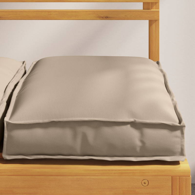 Außenkissen 4er Set Taupe Polyester 40 x 40 x 8 cm
