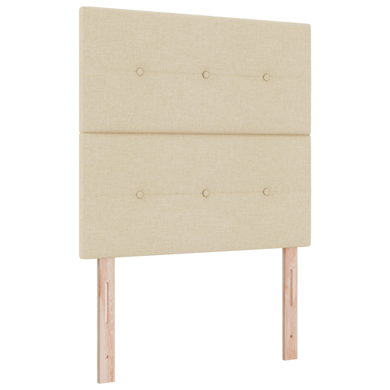 Bettgestell Creme 90x190 cm Stoff