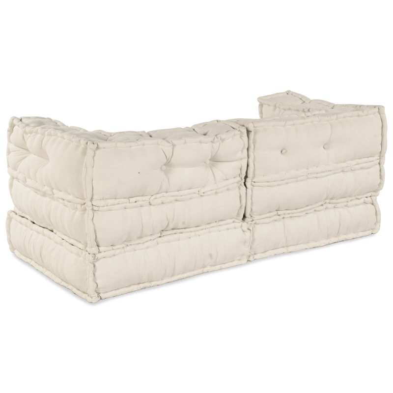 Modulare Poufs 2er Set in Creme