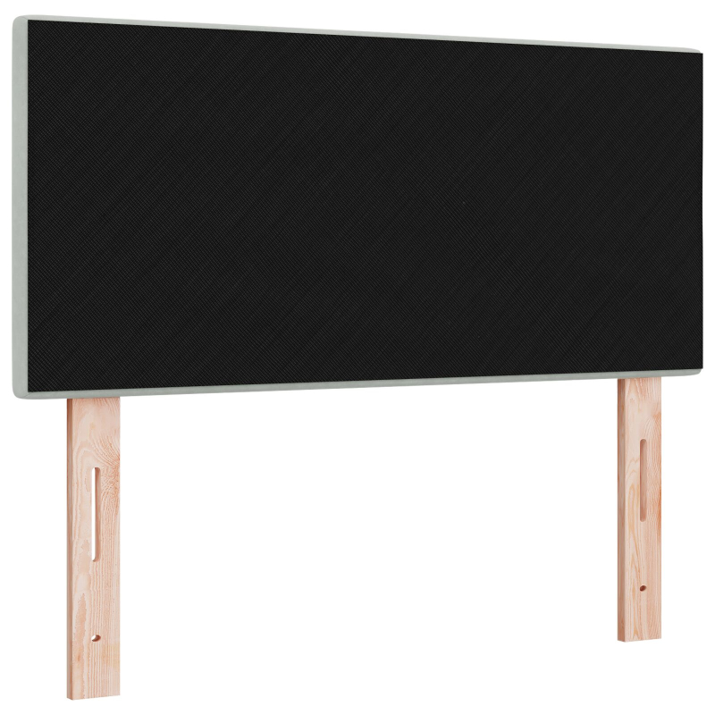 Kopfteil Mit Knopfsteppung Hellgrau 80 cm Samt