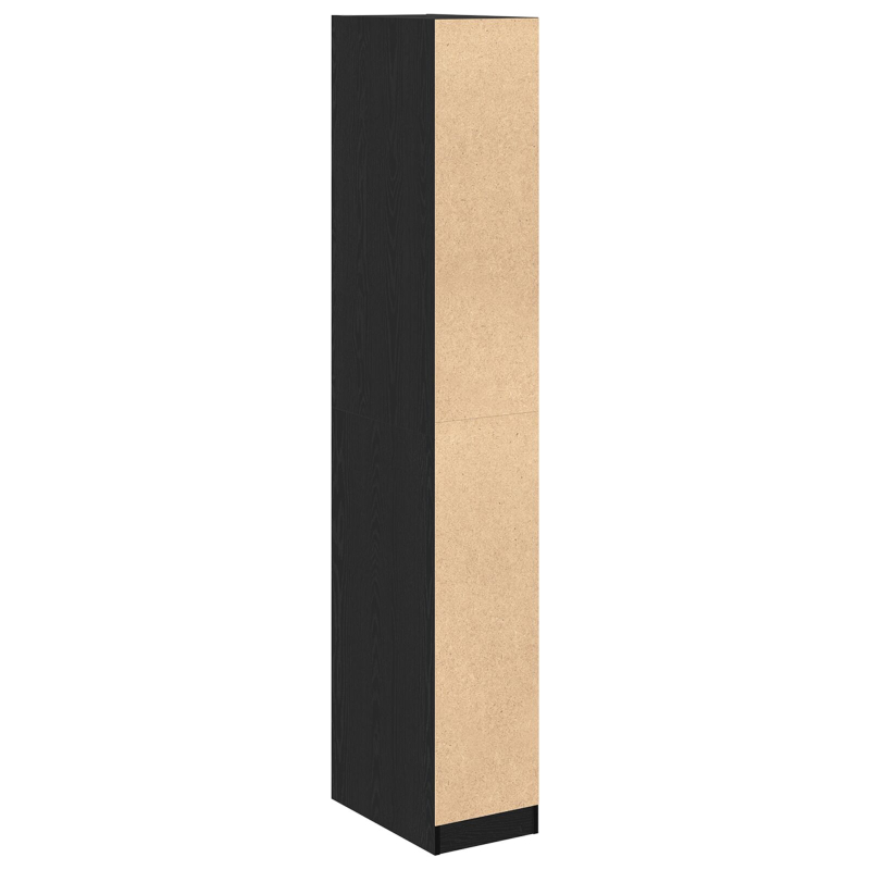 Kleiderschrank Schwarz Eiche 30x50x200 cm Ingenieurholz