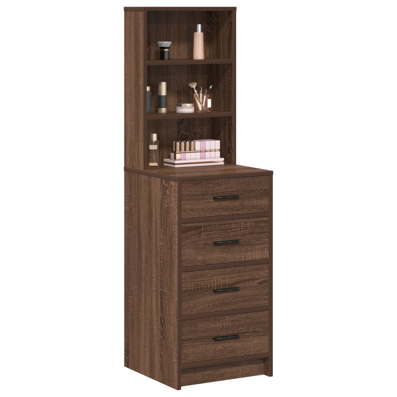 Highboard Braun Eiche 40x41x135 cm Ingenieurholz