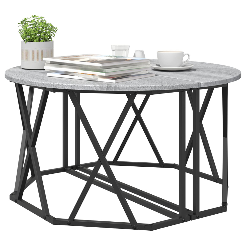 Couchtisch Grau Sonoma Verarbeitetes Holz 80 x 80 x 42 cm