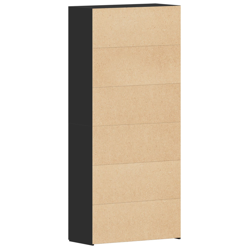 Schuhschrank Schwarz 80x35,5x180 cm Holzwerkstoff
