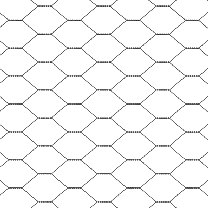 Zaunpfosten 11 Stück U-Profil Grau 60 cm Stahl, Sechseckzaun Grau 0,6x50 m Stahl