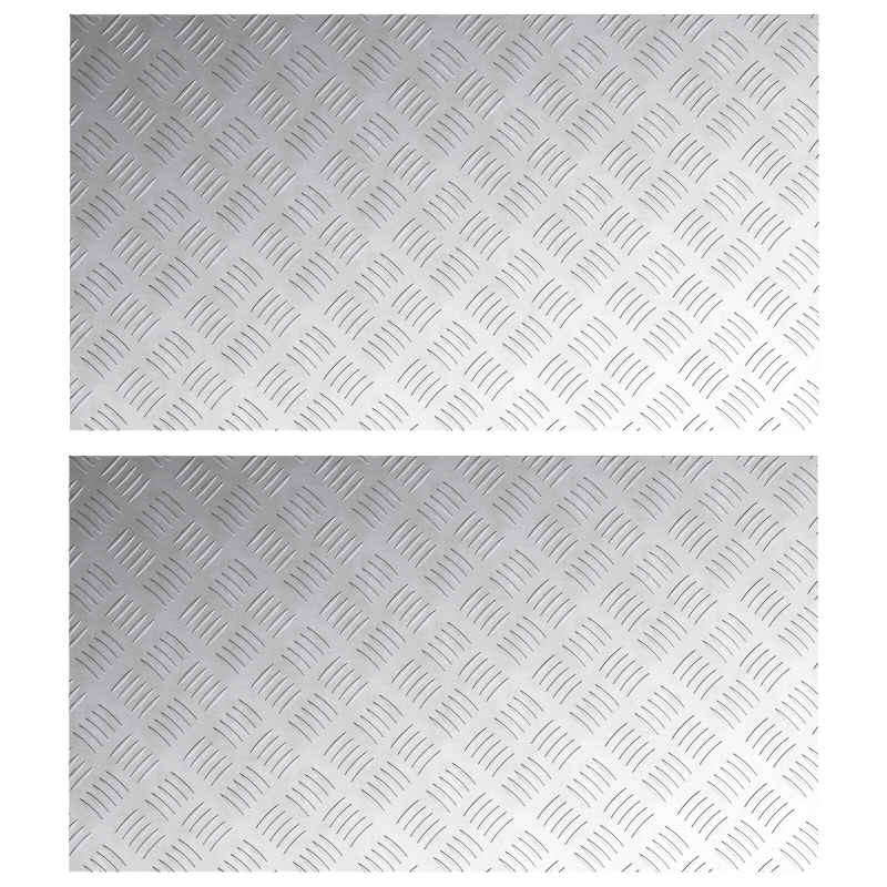 Aluminium Riffelbleche 2 Stück Rutschfest 90x50 cm