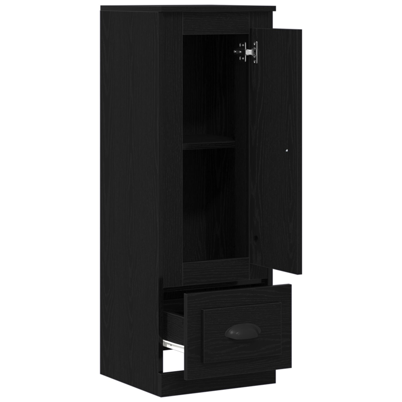 Highboard Schwarz Eiche 36x35,5x103,5 cm Holzwerkstoff