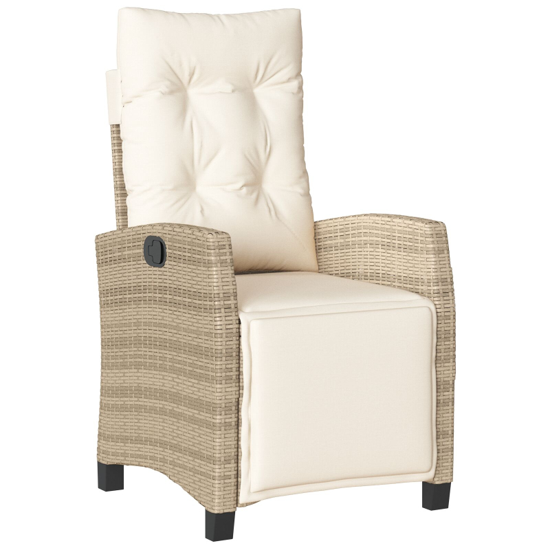 5-teiliges Garten-Essset in Beige, Poly-Rattan